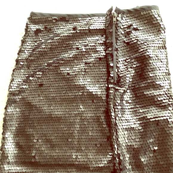Zara Black Sequined Mini Skirt, Size M, NWT - Picture 4 of 8
